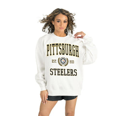 Pittsburgh Steelers Gameday Couture Women's Timeless Triumph Premium Fleece Pullover Sweatshirt White - NFL