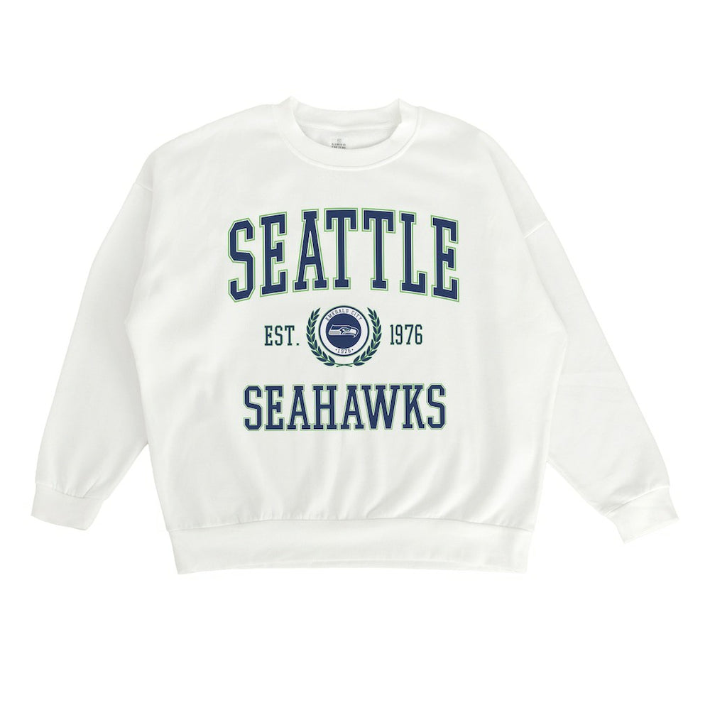 Seattle Seahawks Gameday Couture Women's Timeless Triumph Premium Fleece Pullover Sweatshirt White - NFL