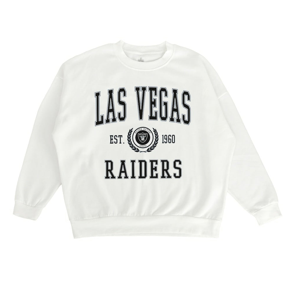 Las Vegas Raiders Gameday Couture Women's Timeless Triumph Premium Fleece Pullover Sweatshirt White - NFL
