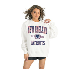 New England Patriots Gameday Couture Women's Timeless Triumph Premium Fleece Pullover Sweatshirt White - NFL