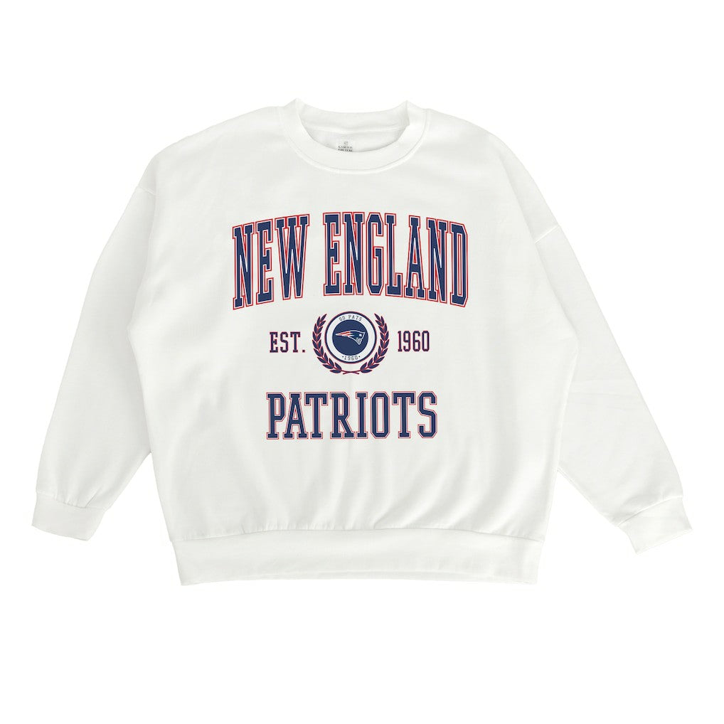 New England Patriots Gameday Couture Women's Timeless Triumph Premium Fleece Pullover Sweatshirt White - NFL