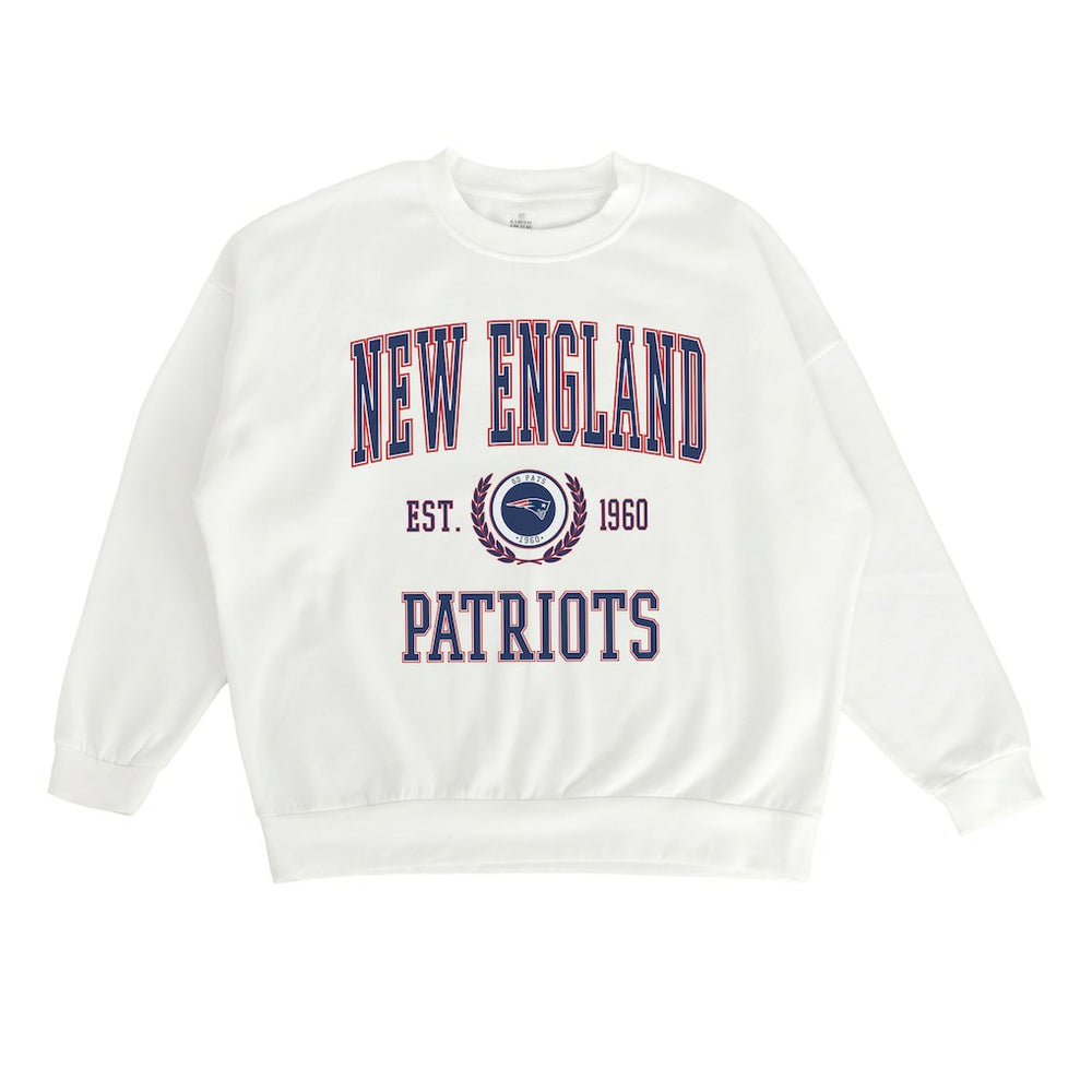 New England Patriots Gameday Couture Women's Timeless Triumph Premium Fleece Pullover Sweatshirt White - NFL