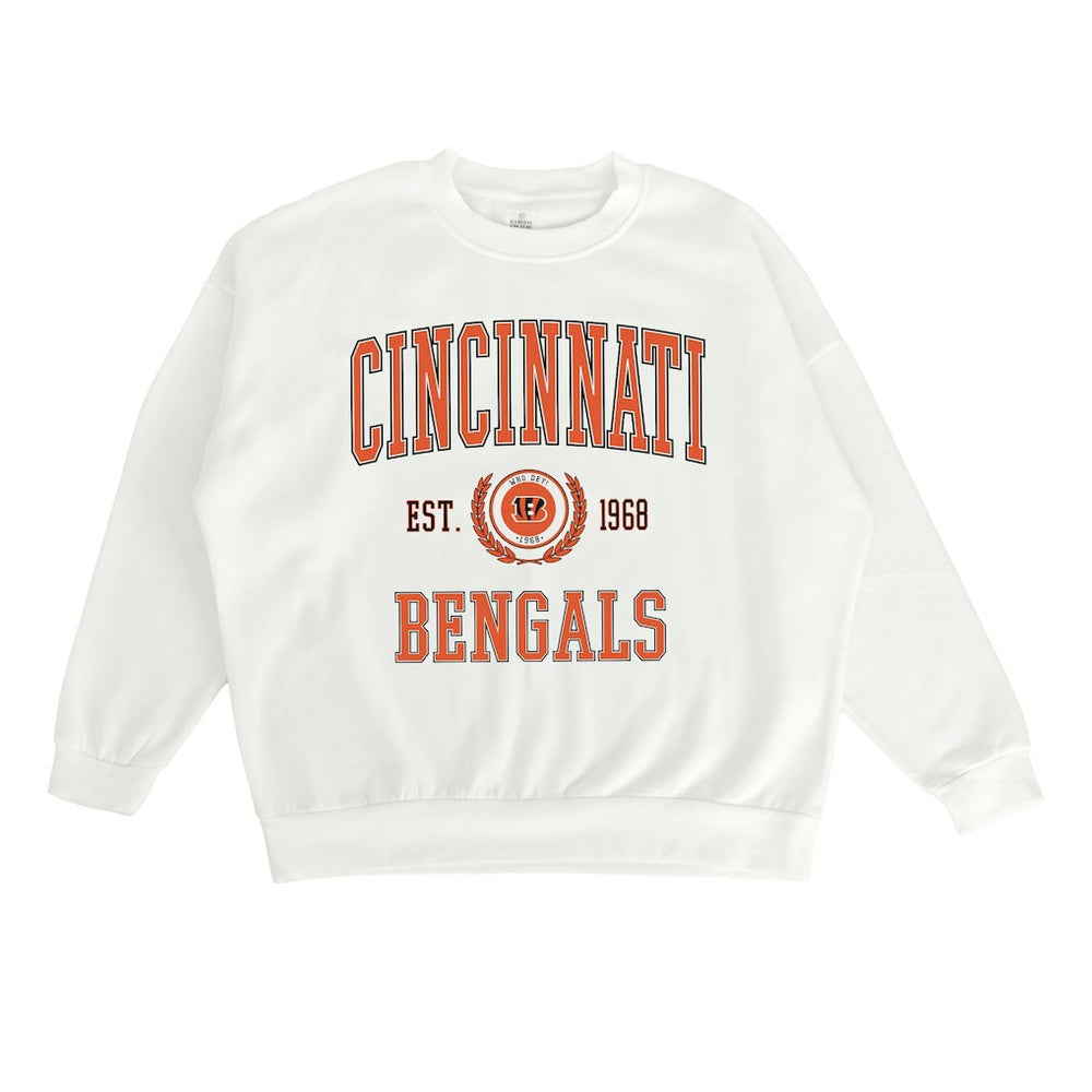 Cincinnati Bengals Gameday Couture Women's Timeless Triumph Premium Fleece Pullover Sweatshirt White - NFL