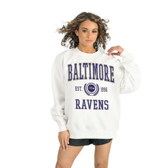 Baltimore Ravens Gameday Couture Women's Timeless Triumph Premium Fleece Pullover Sweatshirt White - NFL