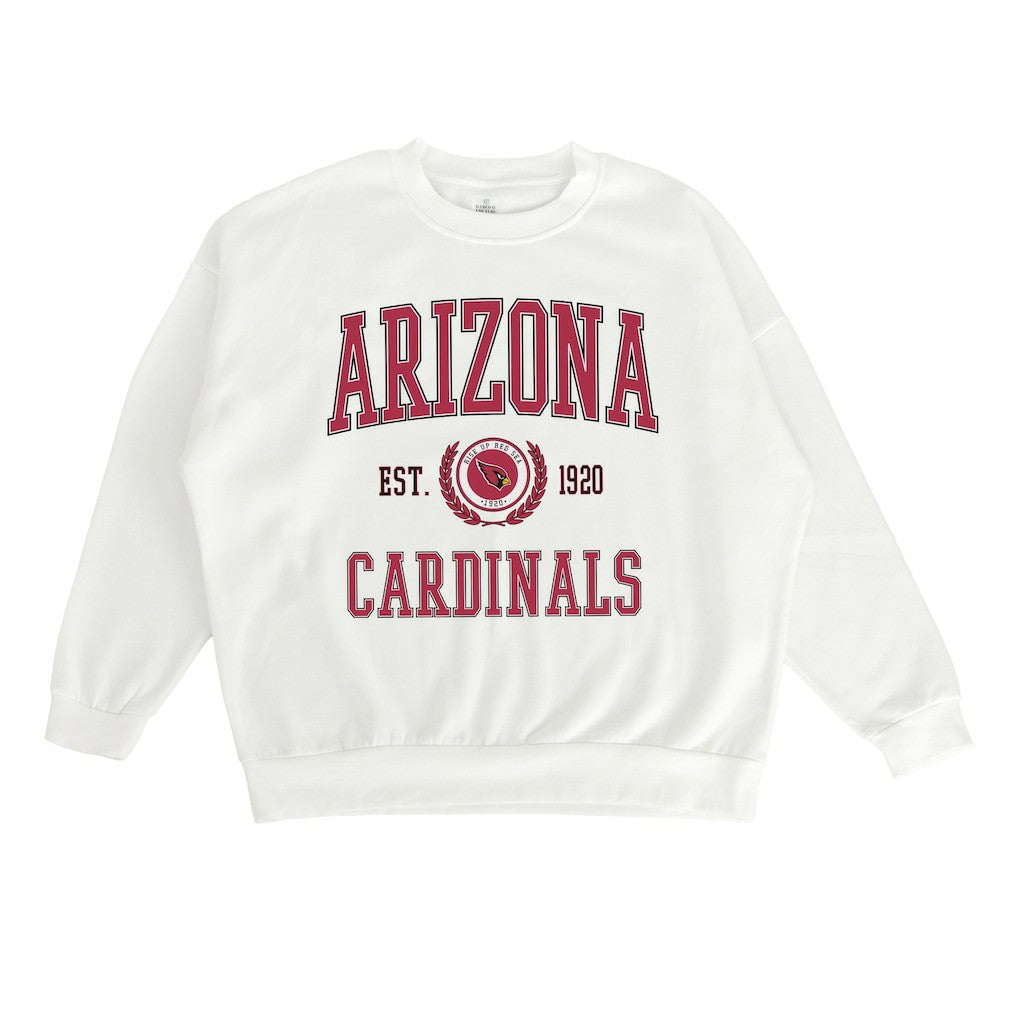Arizona Cardinals Gameday Couture Women's Timeless Triumph Premium Fleece Pullover Sweatshirt White - NFL