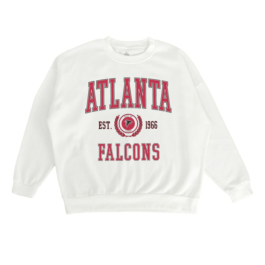 Atlanta Falcons Gameday Couture Women's Timeless Triumph Premium Fleece Pullover Sweatshirt White - NFL