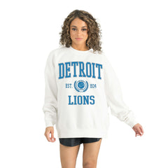 Detroit Lions Gameday Couture Women's Timeless Triumph Premium Fleece Pullover Sweatshirt White - NFL