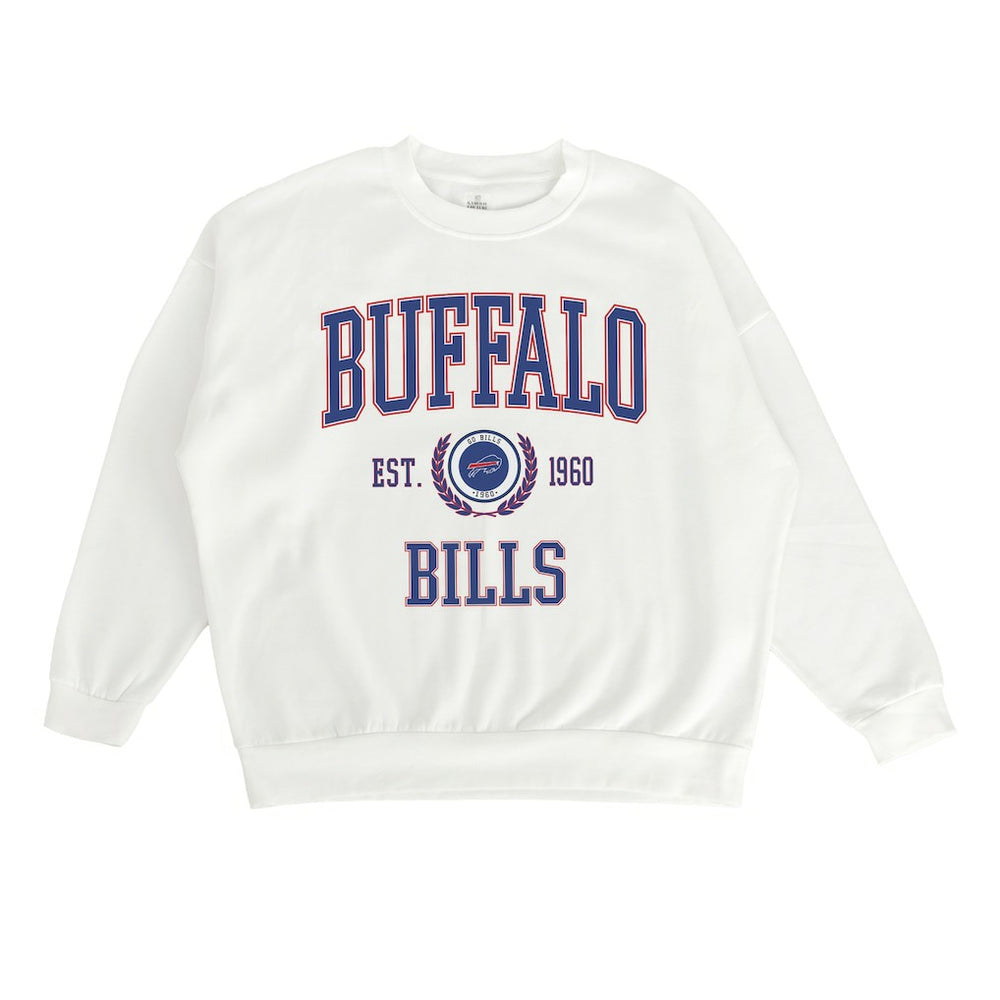 Buffalo Bills Gameday Couture Women's Timeless Triumph Premium Fleece Pullover Sweatshirt White - NFL