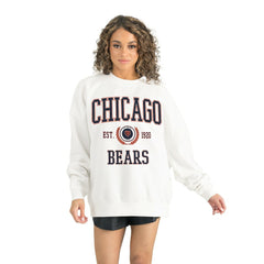 Chicago Bears Gameday Couture Women's Timeless Triumph Premium Fleece Pullover Sweatshirt White - NFL