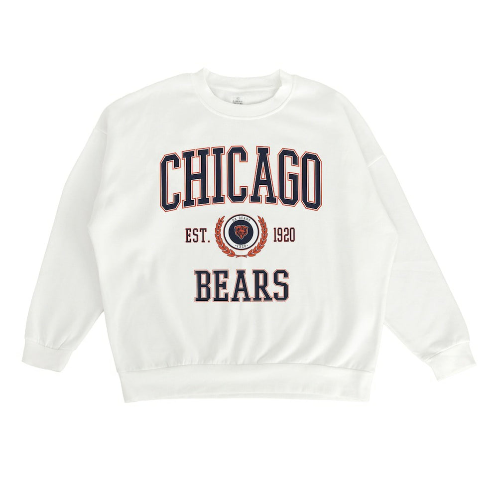 Chicago Bears Gameday Couture Women's Timeless Triumph Premium Fleece Pullover Sweatshirt White - NFL