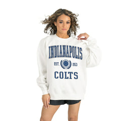 Indianapolis Colts Gameday Couture Women's Timeless Triumph Premium Fleece Pullover Sweatshirt White - NFL