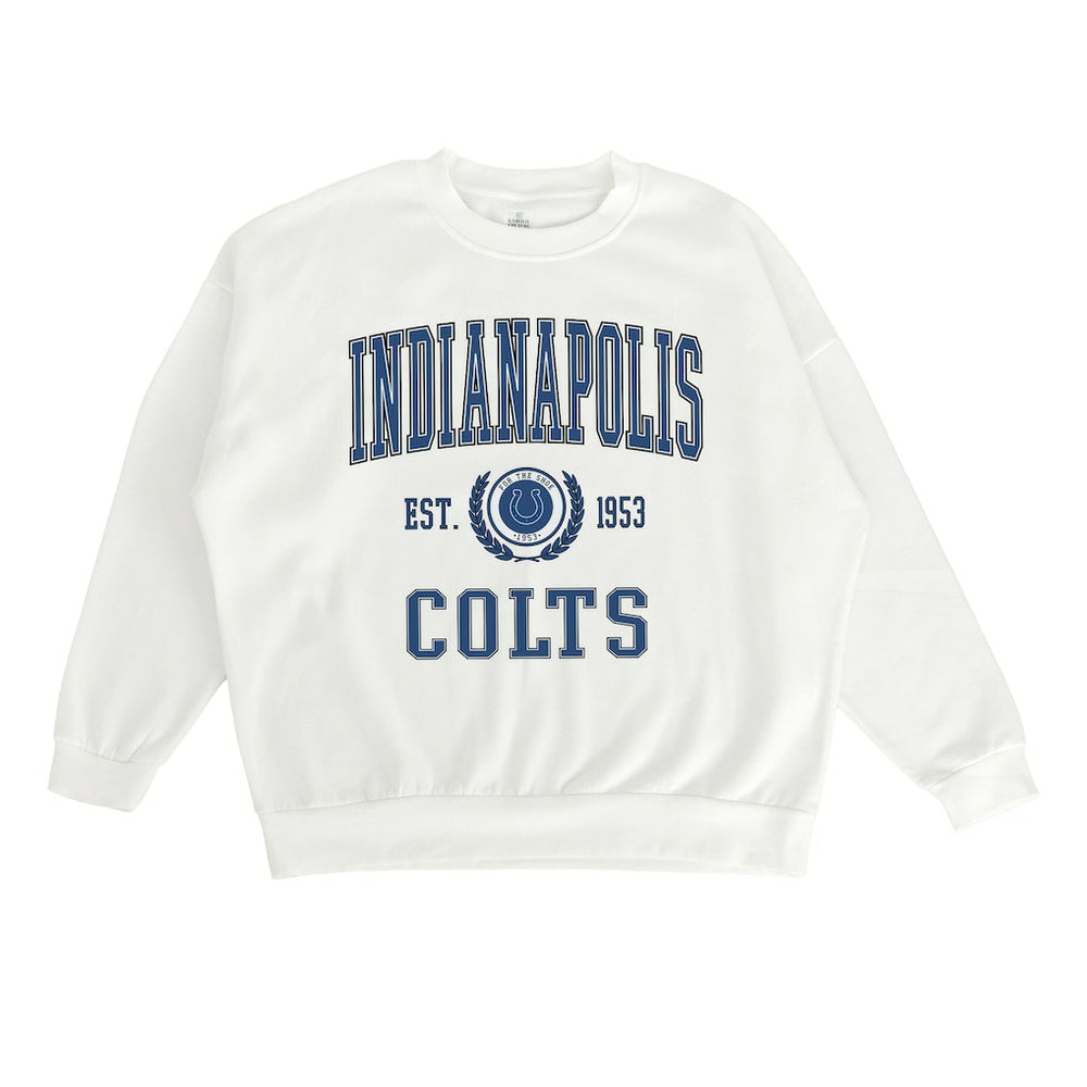 Indianapolis Colts Gameday Couture Women's Timeless Triumph Premium Fleece Pullover Sweatshirt White - NFL