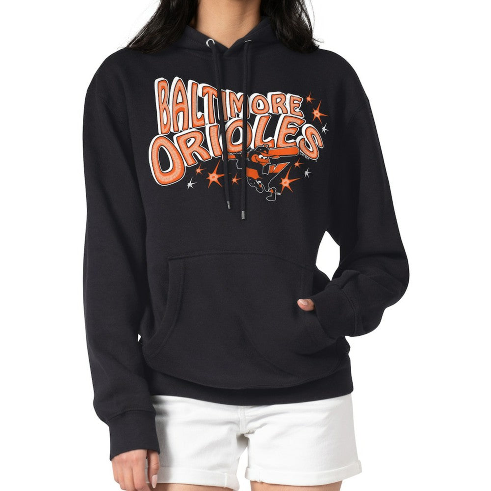 Baltimore Orioles Starter Women's Fireworks Fleece Tri-Blend Pullover Hoodie for sale