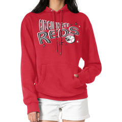 Cincinnati Reds Starter Women's Fireworks Fleece Tri-Blend Pullover Hoodie On Sale