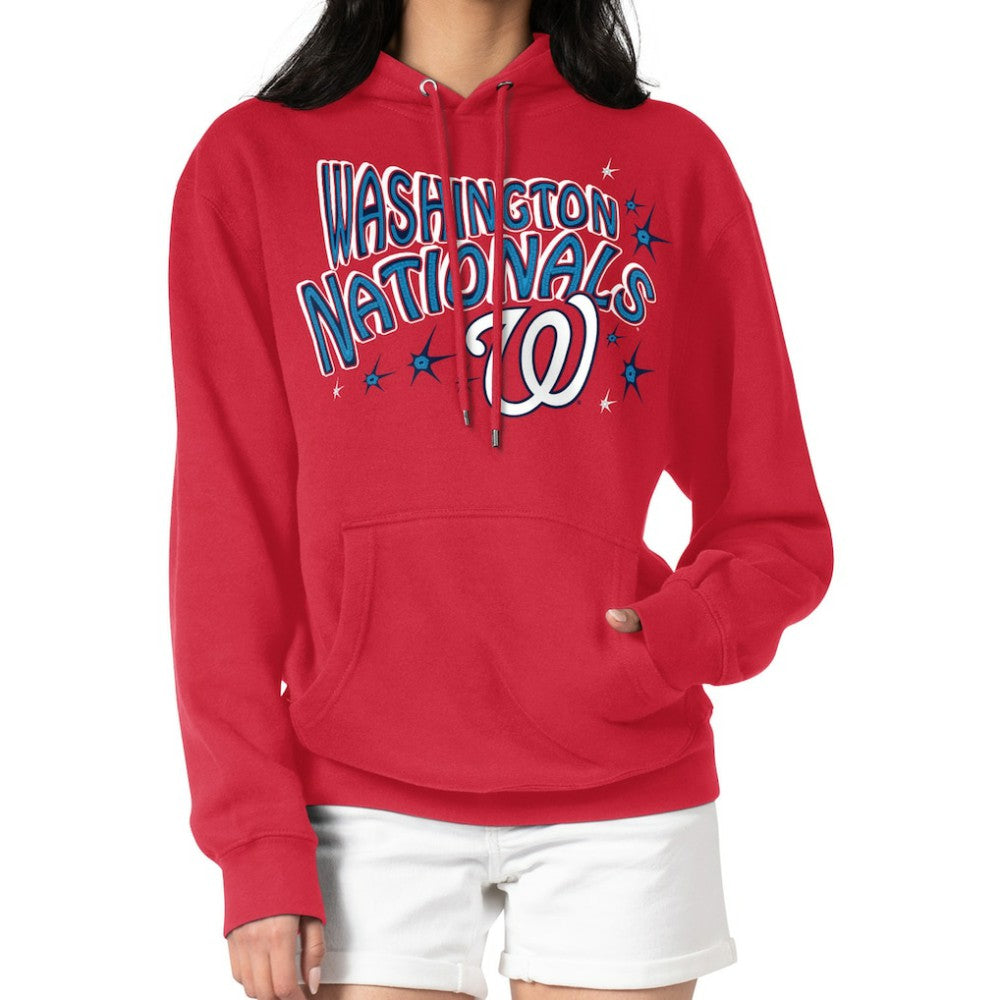 Washington Nationals Starter Women's Fireworks Fleece Tri-Blend Pullover Hoodie Online