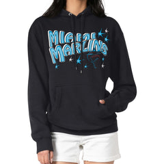 Miami Marlins Starter Women's Fireworks Fleece Tri-Blend Pullover Hoodie Online