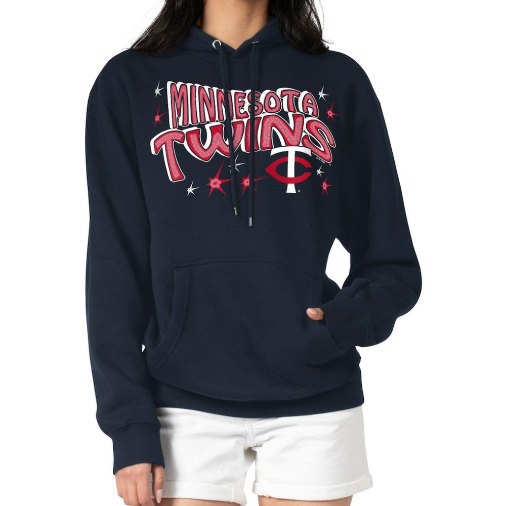 Minnesota Twins Starter Women's Fireworks Fleece Tri-Blend Pullover Hoodie Near Me