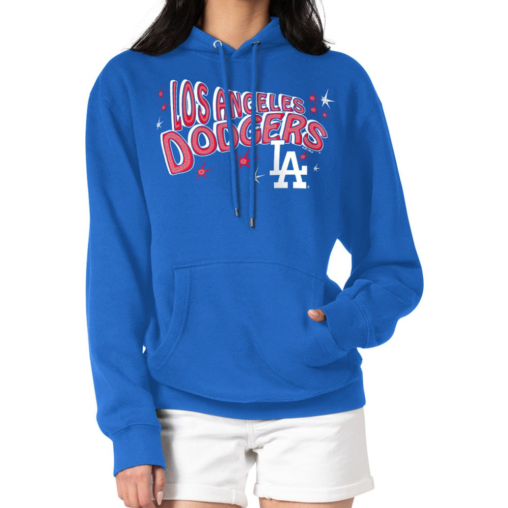 Los Angeles Dodgers Starter Women's Fireworks Fleece Tri-Blend Pullover Hoodie Sale