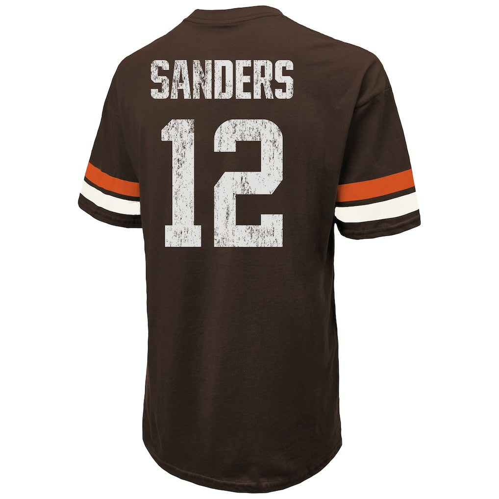 Shedeur Sanders Cleveland Browns Majestic Threads 2025 NFL Draft Oversized T-Shirt Brown - NFL