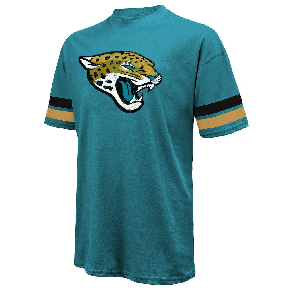 Travis Hunter Jacksonville Jaguars Majestic Threads 2025 NFL Draft First Round Pick Oversized T-Shirt Teal - NFL