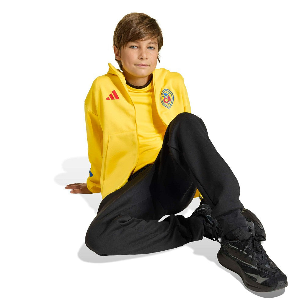 Adidas Club America Youth 2025/26 Club Anthem Full-Zip Hoodie Jacket - Yellow