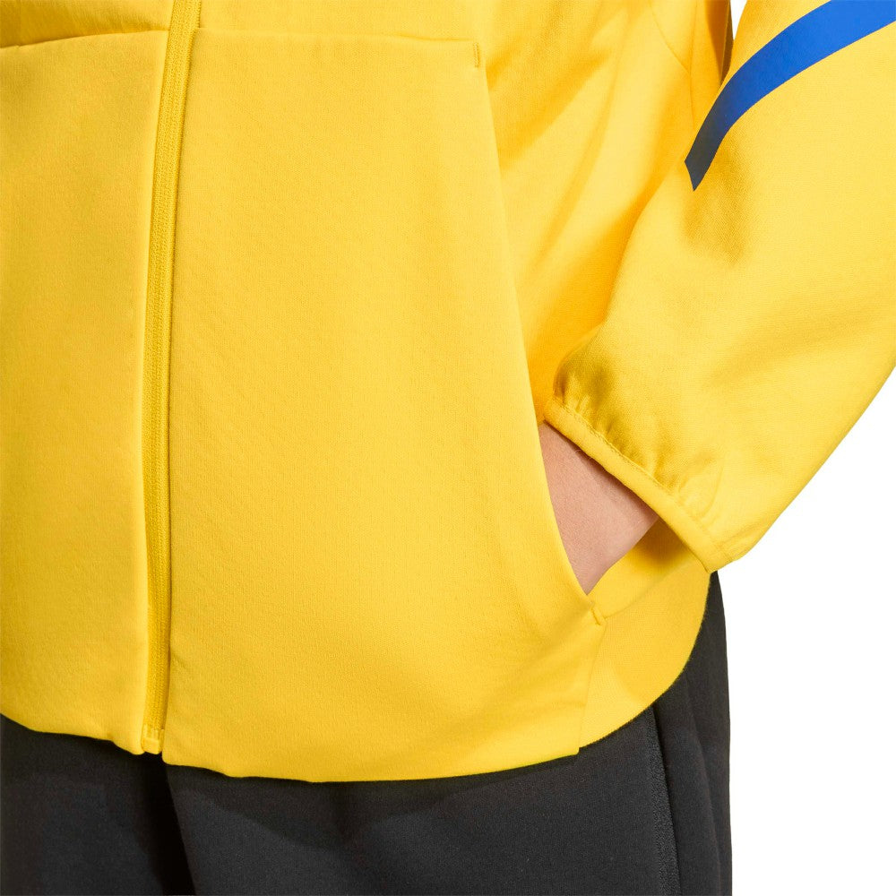 Adidas Club America Youth 2025/26 Club Anthem Full-Zip Hoodie Jacket - Yellow