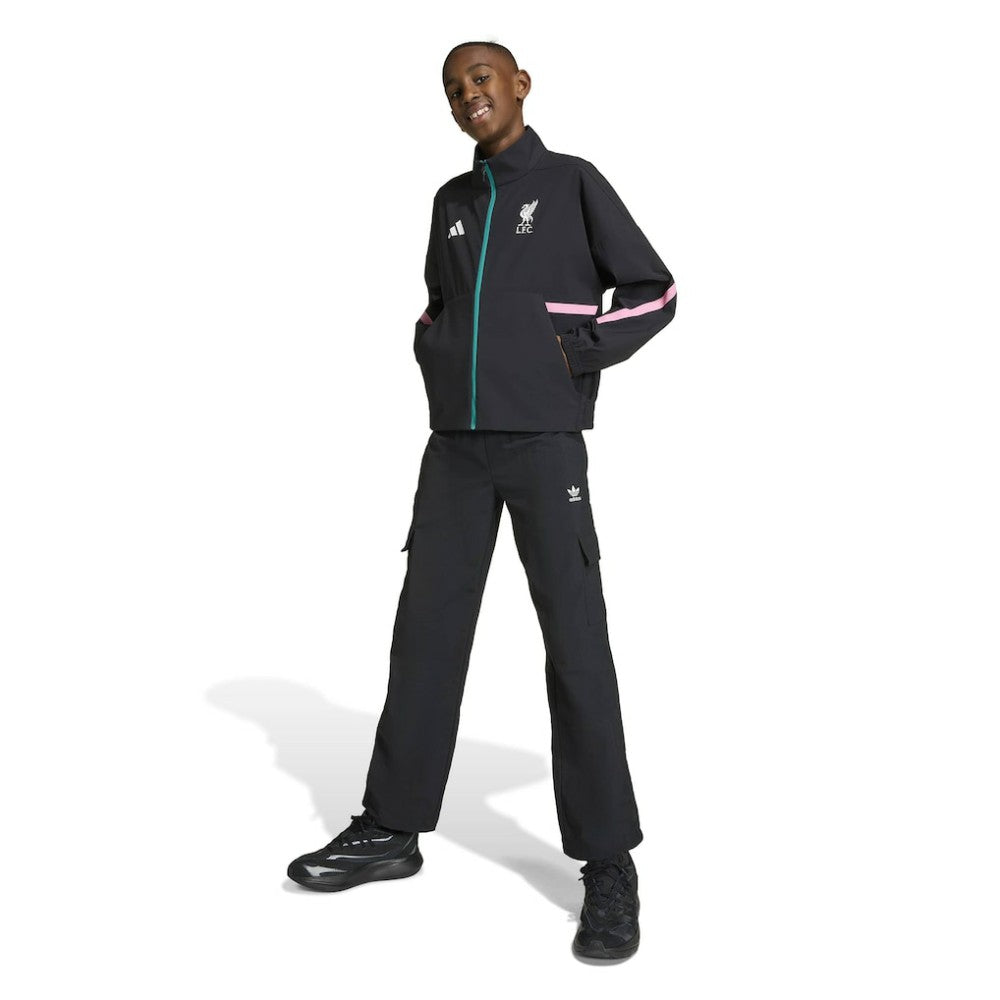 Adidas Liverpool Youth 2025/26 Club Anthem Full-Zip Jacket - Black