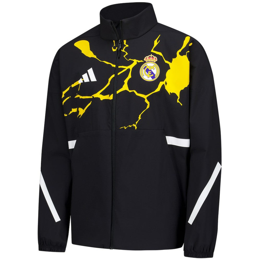 Adidas Real Madrid x Marvel Youth Anthem Full-Zip Jacket - Black