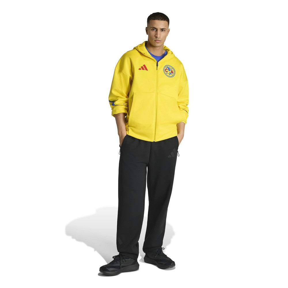 Adidas Club America 2025/26 Club Anthem Full-Zip Hooded Jacket - Yellow
