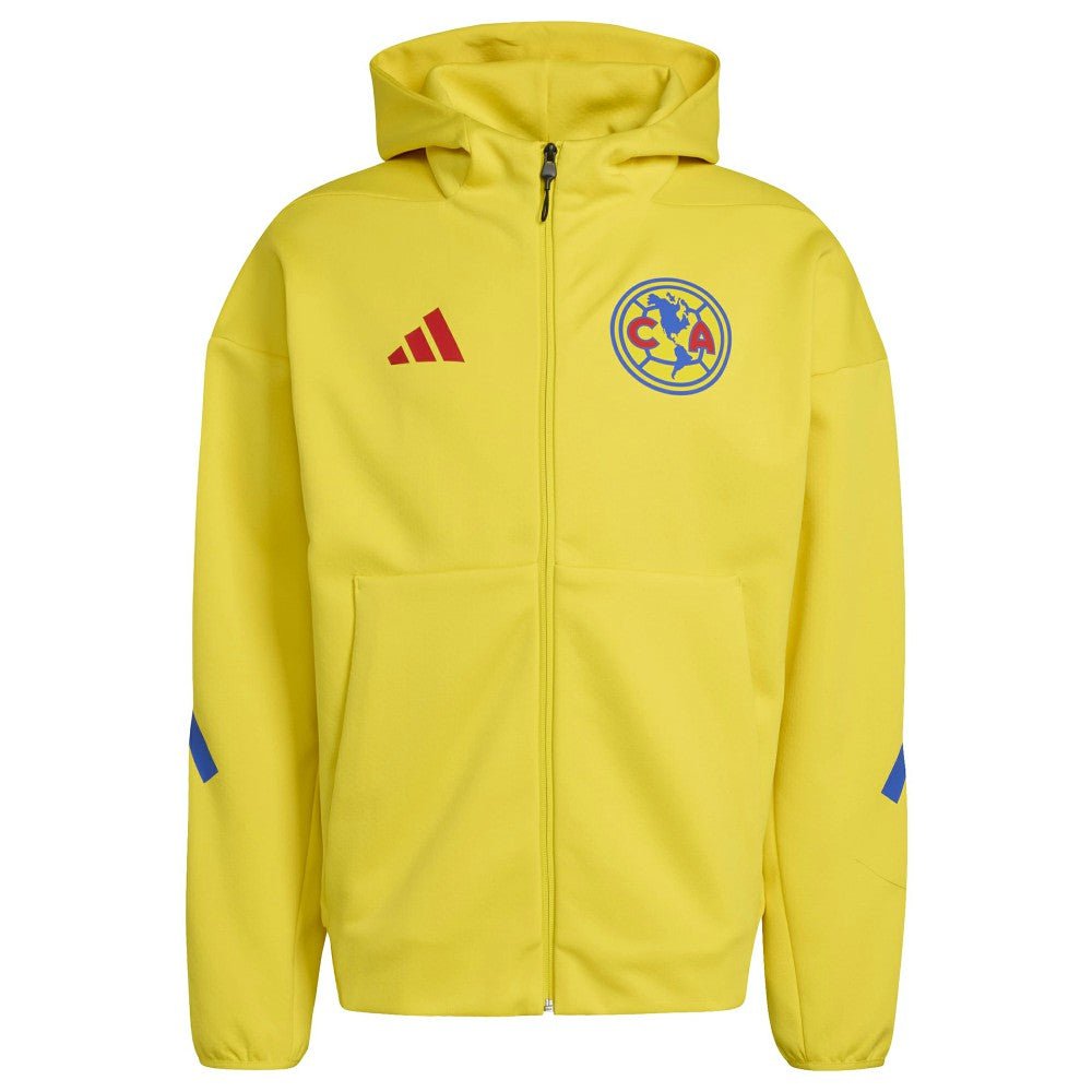 Adidas Club America 2025/26 Club Anthem Full-Zip Hooded Jacket - Yellow