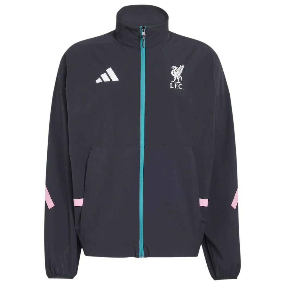 Adidas Liverpool 2025/26 Club Anthem Full-Zip Jacket - Black