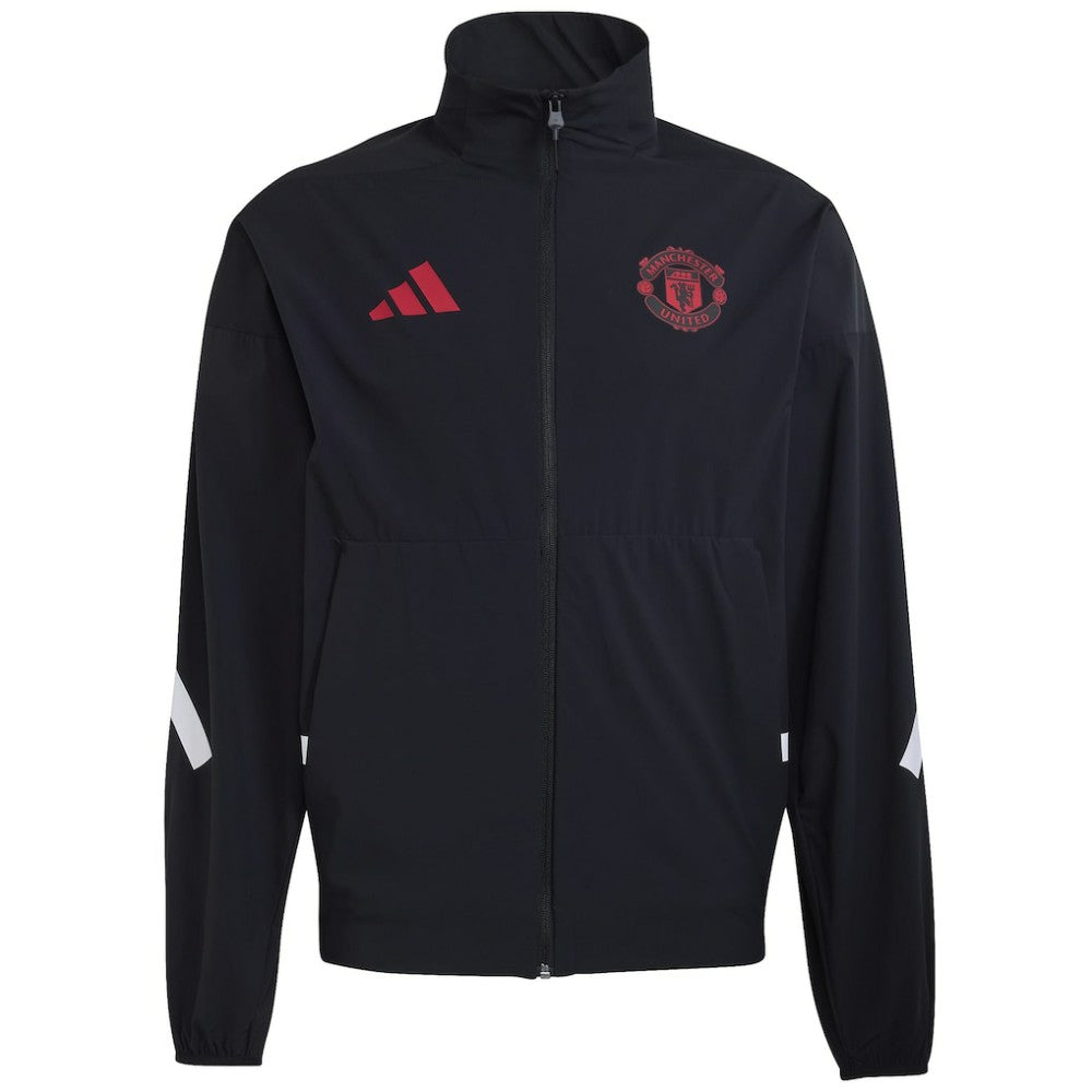 Adidas Manchester United 2025/26 Club Anthem Full-Zip Jacket - Black