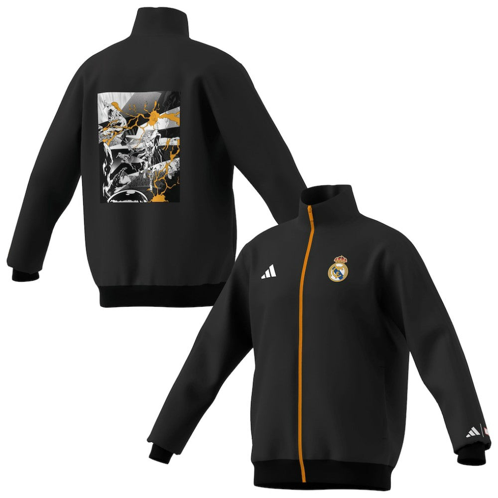 Adidas Real Madrid x Marvel Youth Track Jacket - Black