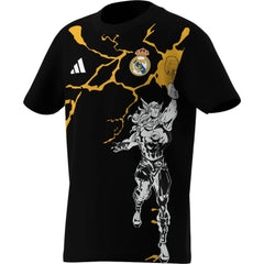 Adidas Real Madrid x Marvel Youth Graphic T-Shirts - Black