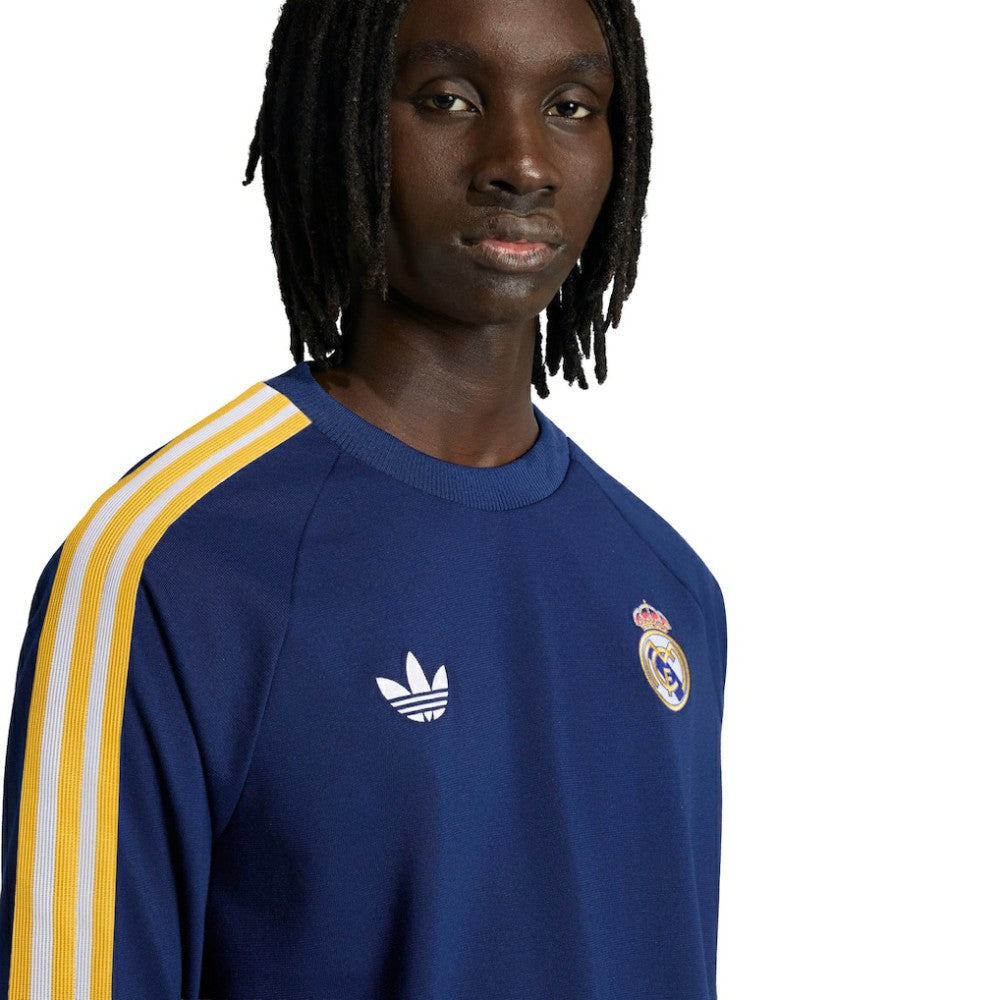 Adidas Real Madrid Originals Culturewear Originals Long Sleeve T-Shirts - Navy