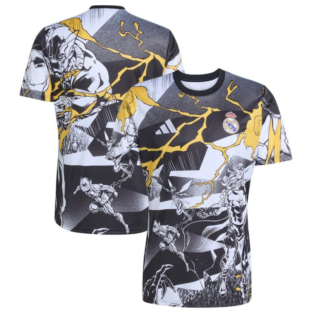 Adidas Real Madrid x Marvel AEROREADY 2025/26 Pre-Match Top - White