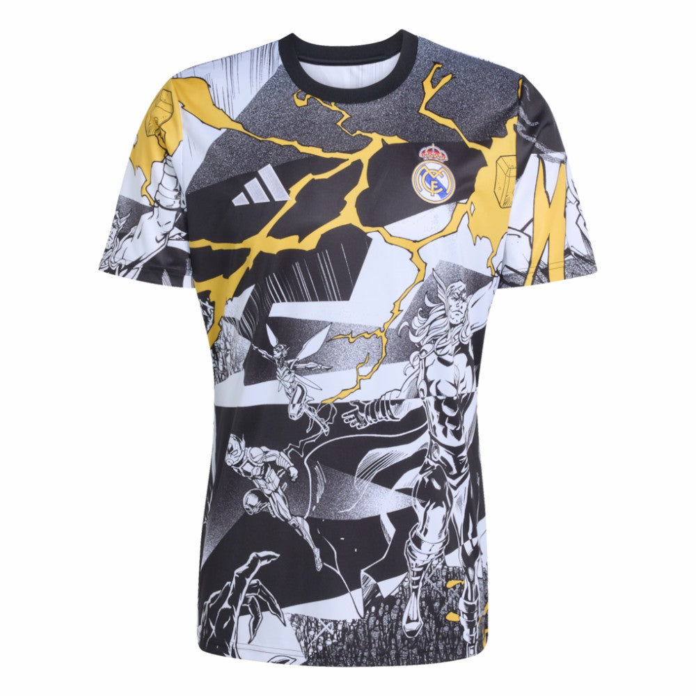 Adidas Real Madrid x Marvel AEROREADY 2025/26 Pre-Match Top - White