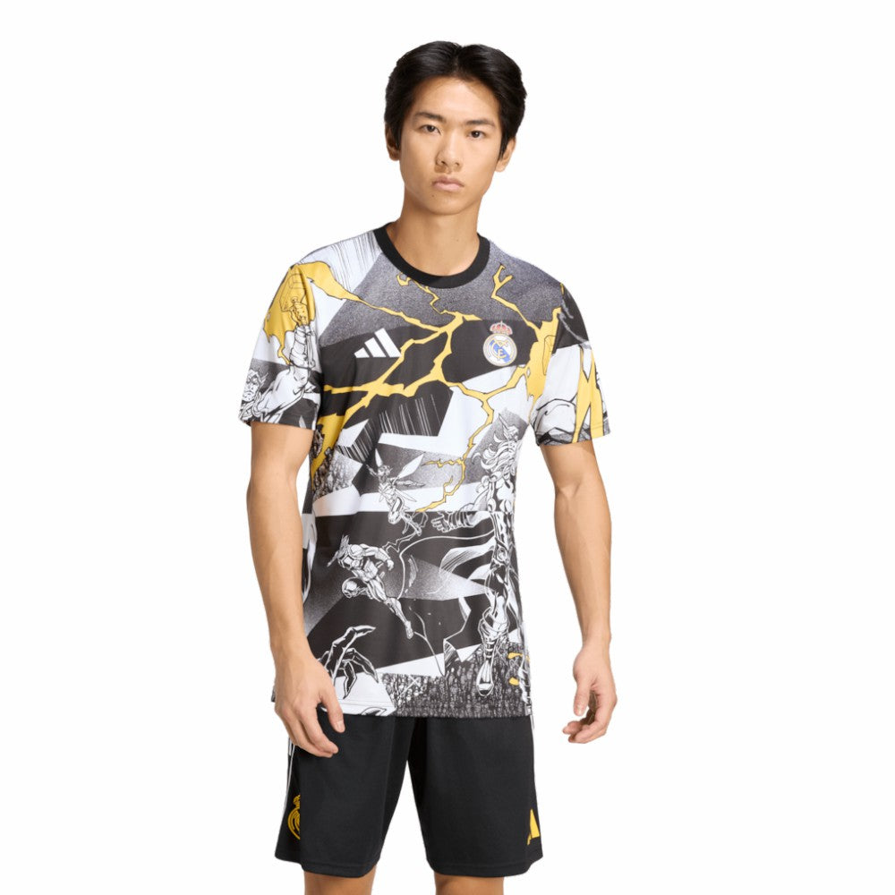 Adidas Real Madrid x Marvel AEROREADY 2025/26 Pre-Match Top - White