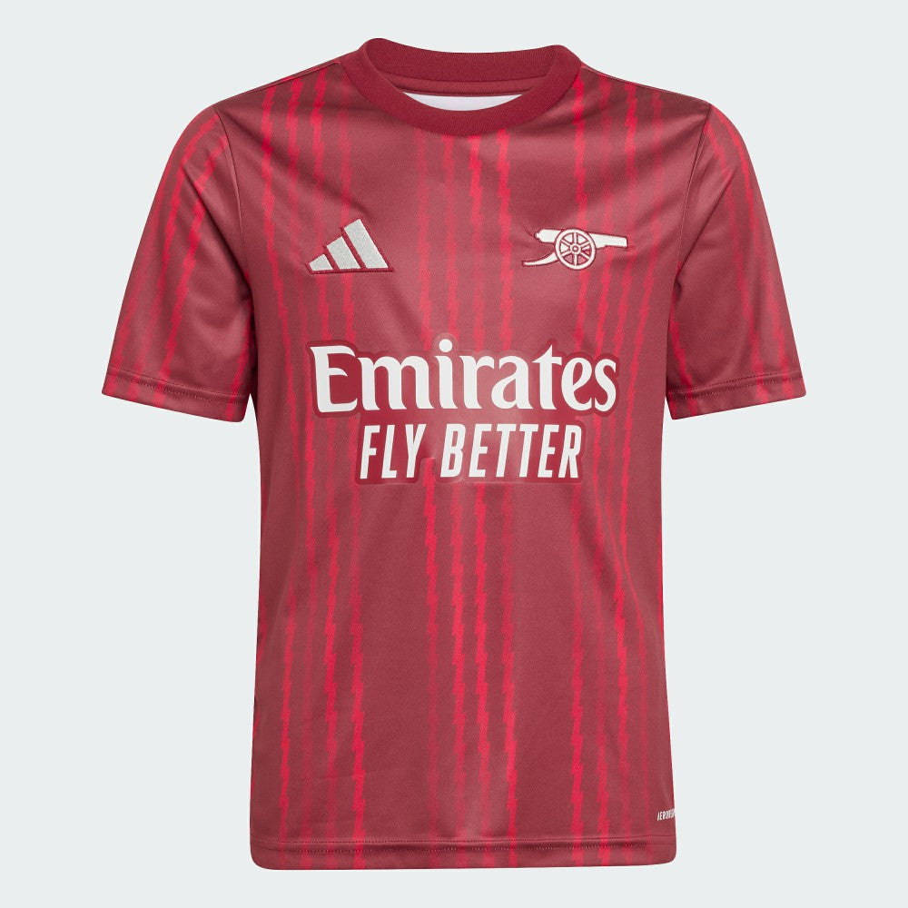 Adidas Arsenal Youth 2025/26 Pre-Match Training Jerseys - Red