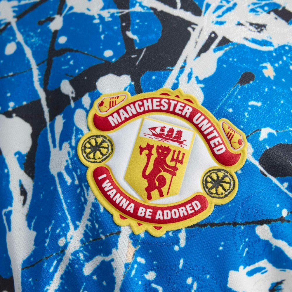 Adidas Manchester United X Stone Roses Replica Jerseys - Blue