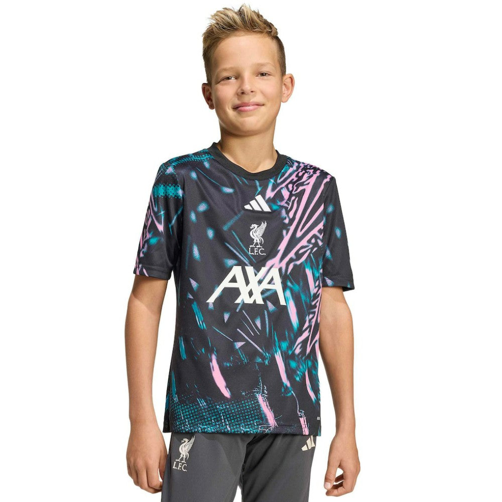Adidas Liverpool Youth 2025/26 Pre-Match Training Jerseys - Black