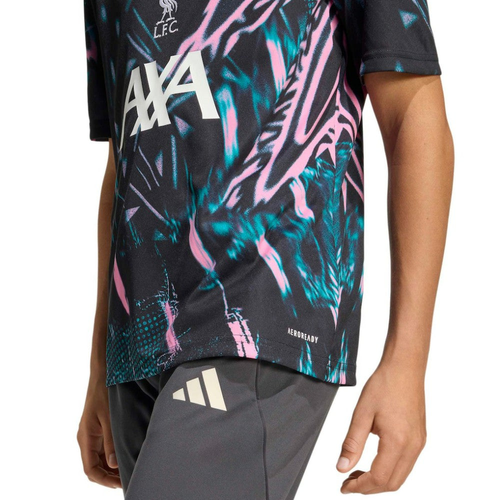 Adidas Liverpool Youth 2025/26 Pre-Match Training Jerseys - Black