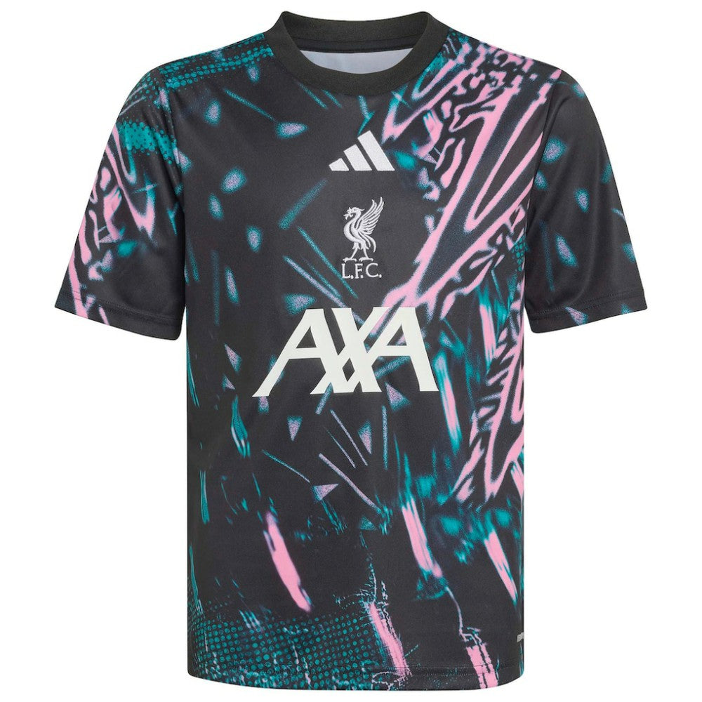 Adidas Liverpool Youth 2025/26 Pre-Match Training Jerseys - Black
