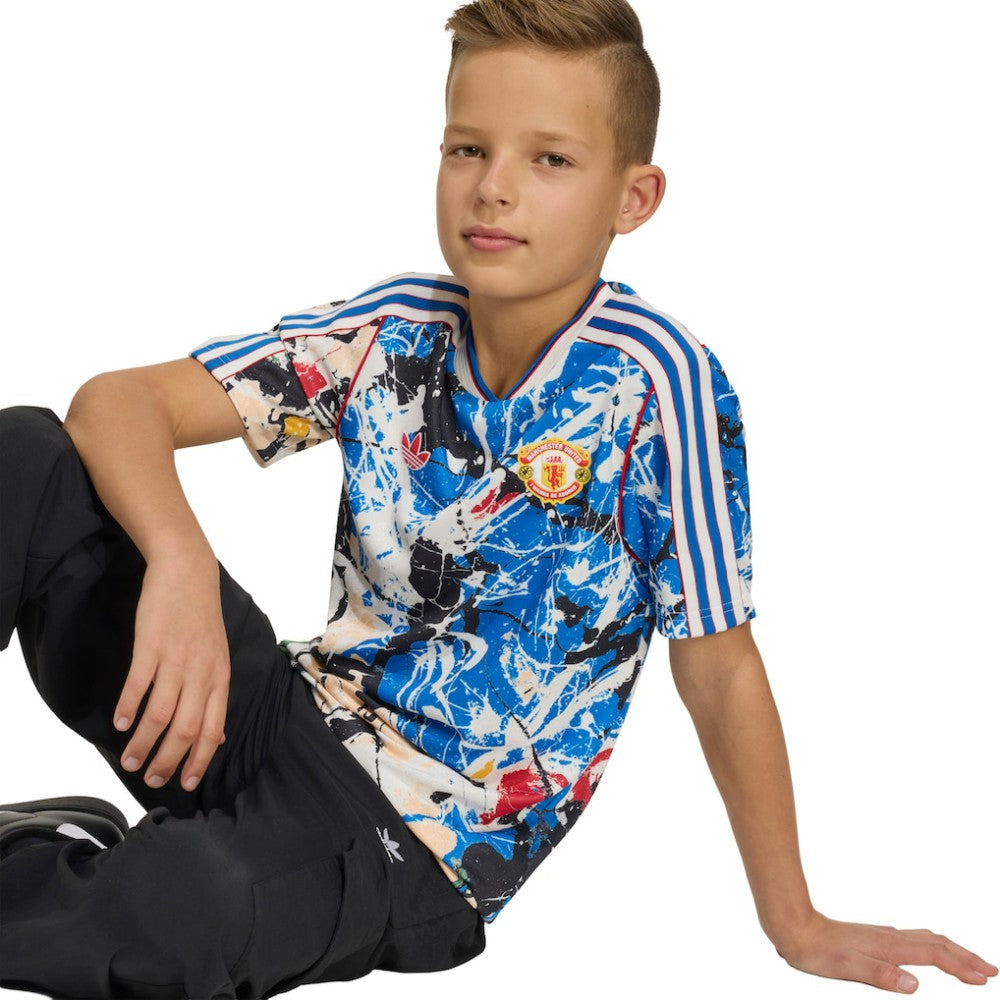 Adidas Manchester United X Stone Roses Youth Replica Jerseys - Blue