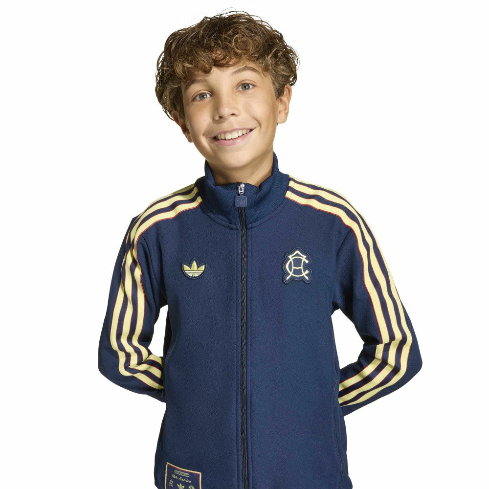 Adidas Club America Youth Terrace Icons Full-Zip Track Top - Navy