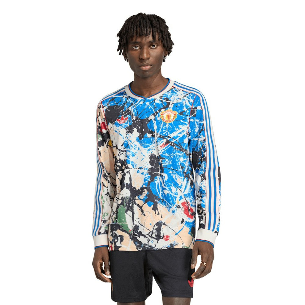 Adidas Manchester United X Stone Roses Long Sleeve Replica Jerseys - Blue