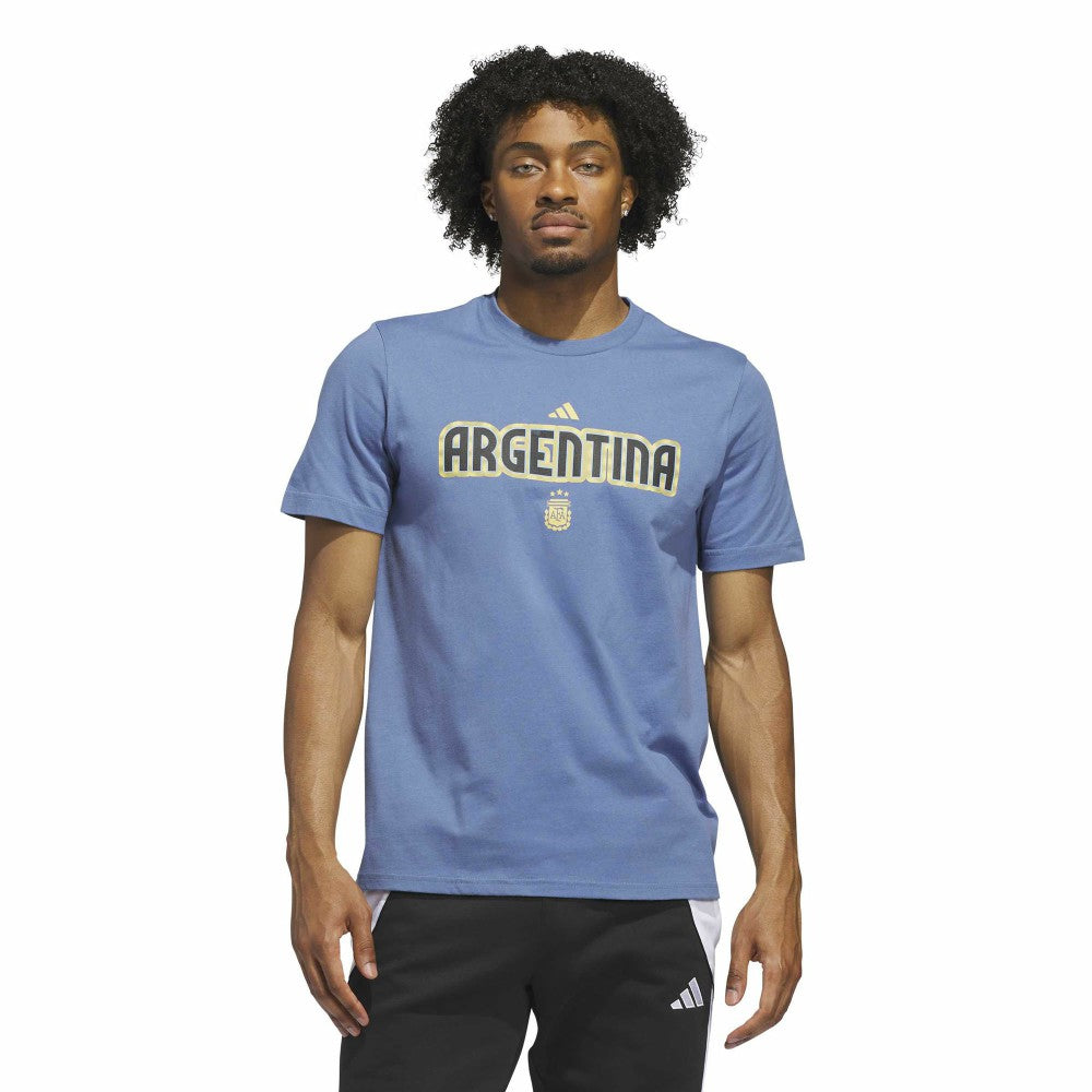 Adidas Argentina National Team Jerseys Hook T-Shirts - Blue