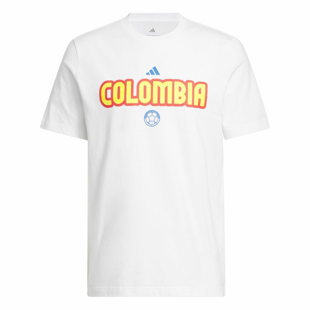 Adidas Colombia National Team Jerseys Hook T-Shirts - White