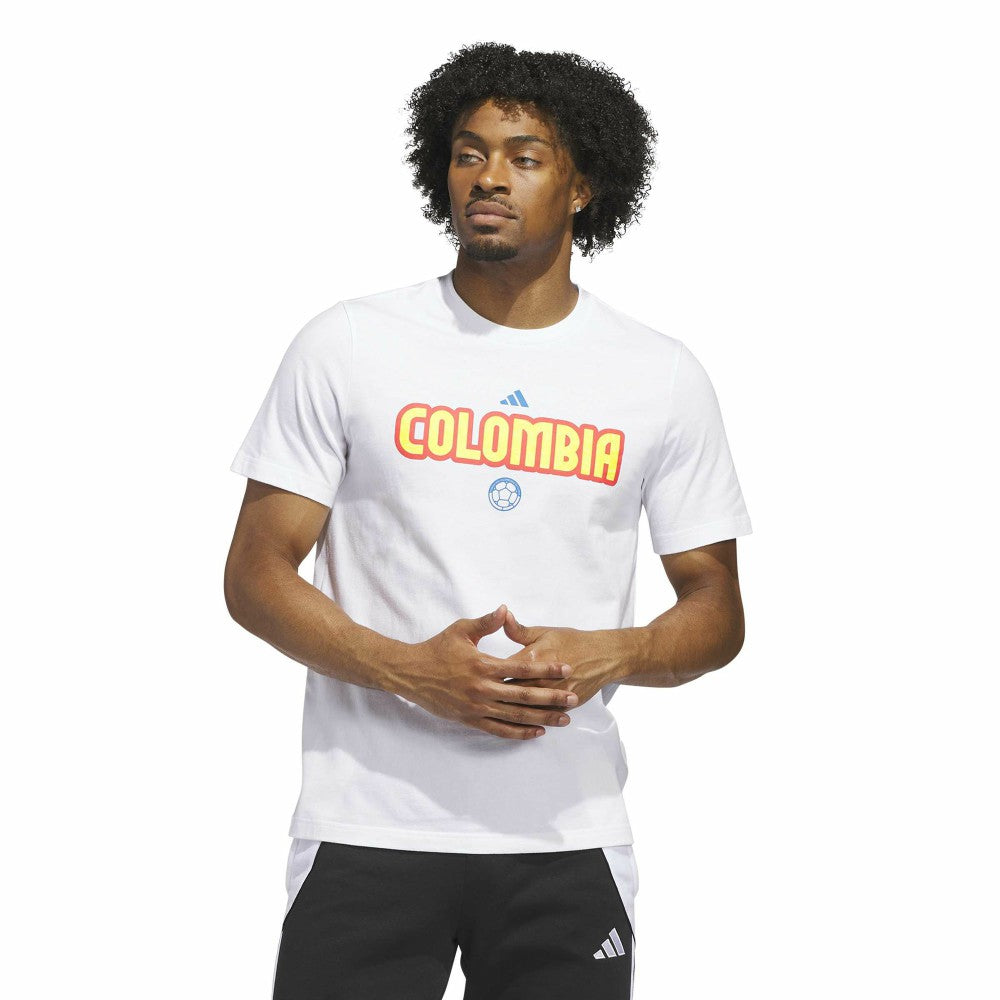 Adidas Colombia National Team Jerseys Hook T-Shirts - White