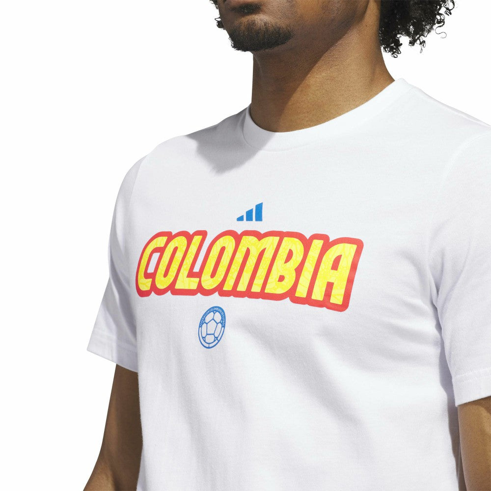 Adidas Colombia National Team Jerseys Hook T-Shirts - White